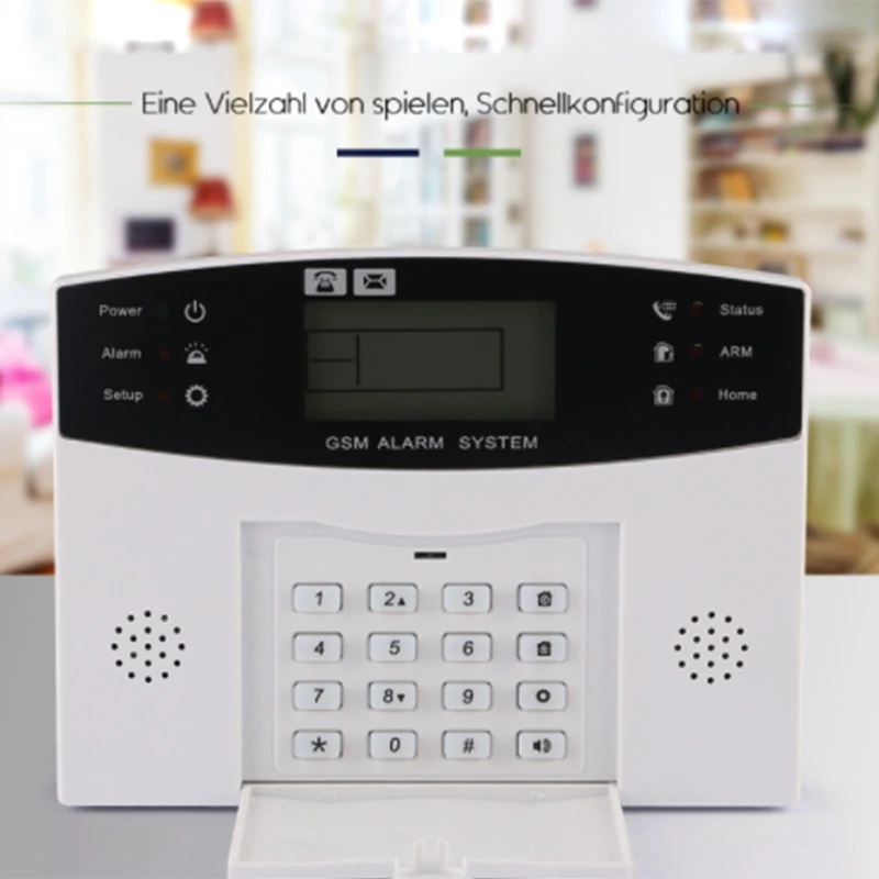 

Gsm Wireless 433 Home Burglar Alarm Alarm Host Wireless Sound and Light Infrared Sensor Alarm Eu Plug