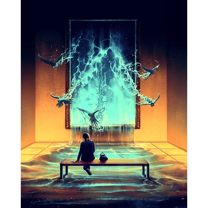 

DIY Painting By Numbers Water Door Kit Oil Picture By Numbers Cartoon Scenery Wall Art Canvas Painting Home Decoration Gift