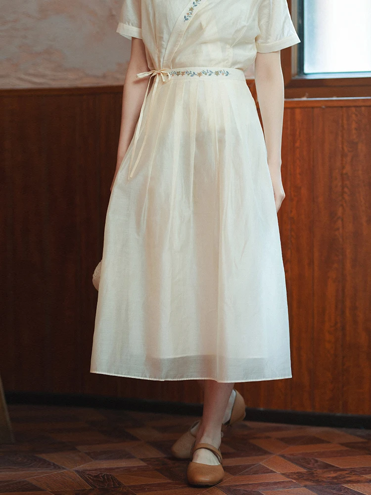 

Юбка женская плиссированная трапециевидная с вышивкой, 7-5