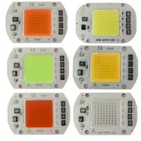 20pcs led cob hight power 50w ac 220v red blue green lamp chip smart ic fit for diy driverless integrated driver for flood light