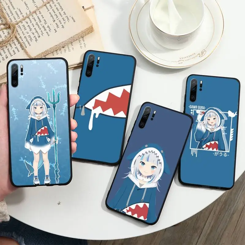 

Japan anime shark girl Hololive Phone Case For Huawei honor Mate 10 20 30 40 i 9 8 pro x Lite P smart 2019 nova 5t