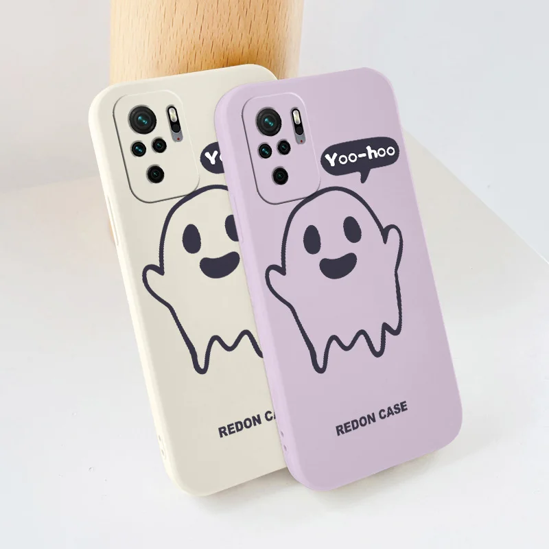 

Funny Ghost Slicone Soft Cover Xiaomi Redmi Note 10 10S 9T 9 8 7 Pro Max Redmi 9 9A 9T K40 K30 K20 Pro Shockproof Phone Case