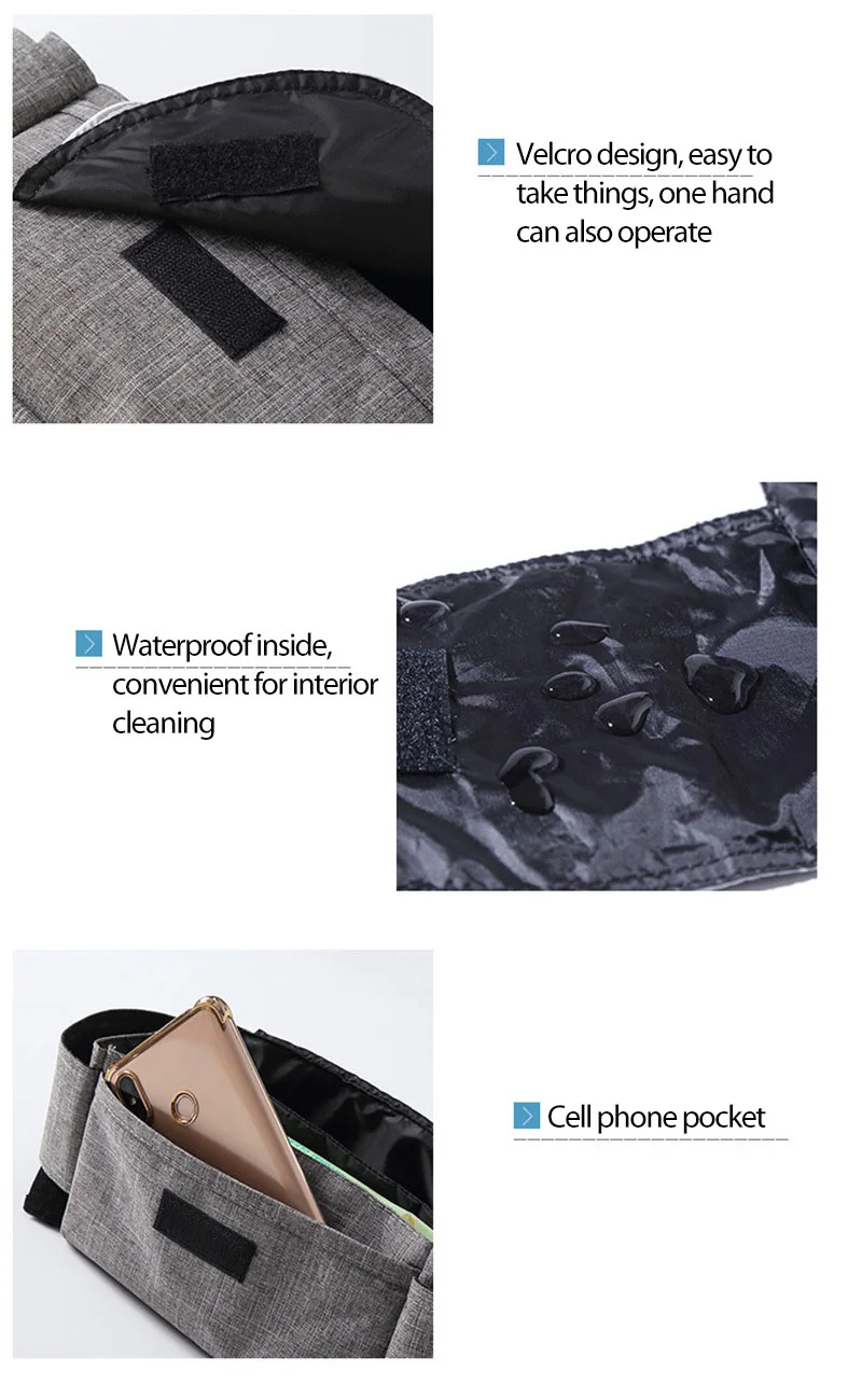 

Newest Baby Stroller Hanging Bag Storage Bag Multifunctional Baby Bottle Water Cup Holder Baby Stroller Hanging Bag Storage Bag