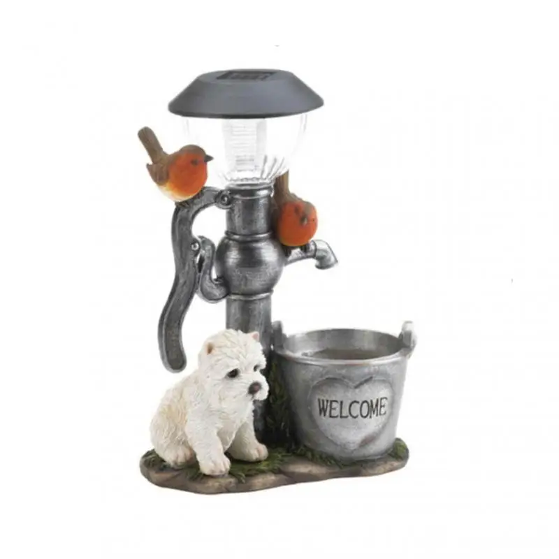 

Resin Crafts Creative Ornaments Solar Lights Cats And Dogs Decoration Desktop Ornaments Squirrel LED Lights Home Decoration