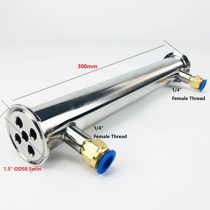 1 5 дюйма 38 мм (OD 1/4 мм) Dephlegmator Reflux конденсатор дистиллятора с 3 5-дюймовым внутренним