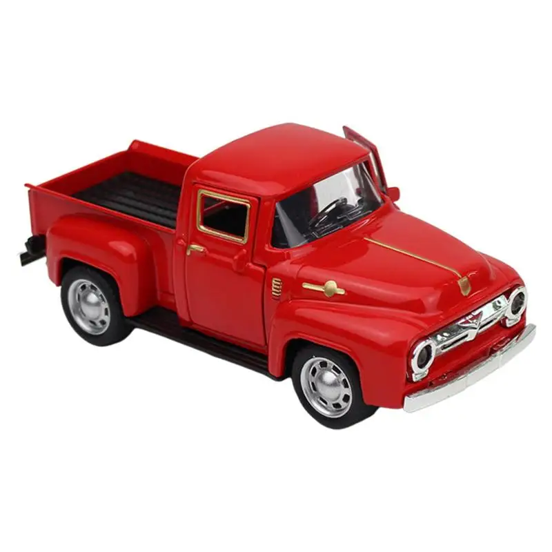 

1 Pc Creative Car Statue Retro Pickup Truck Decoration Metal Car Model