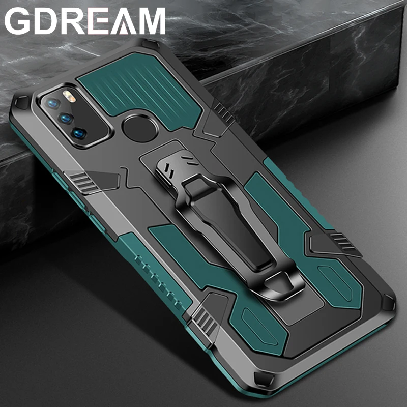 gdream shockproof back clip phone case for infinix hot 9 10 11s play car holder protective cover for infinix note 11 smart4 6 free global shipping