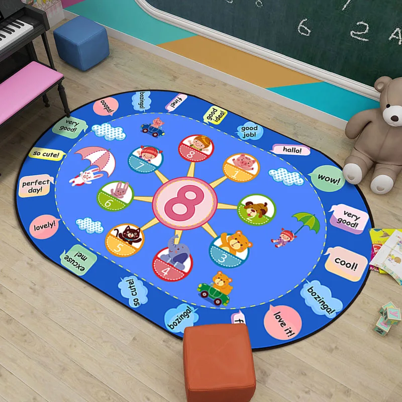 7 3D принт хрустальный бархатный детский игровой коврик 0,6 см коврик для ползания противоскользящий детский ковер круглый развивающий коврик для детей игровой коврик - Цвет: 7