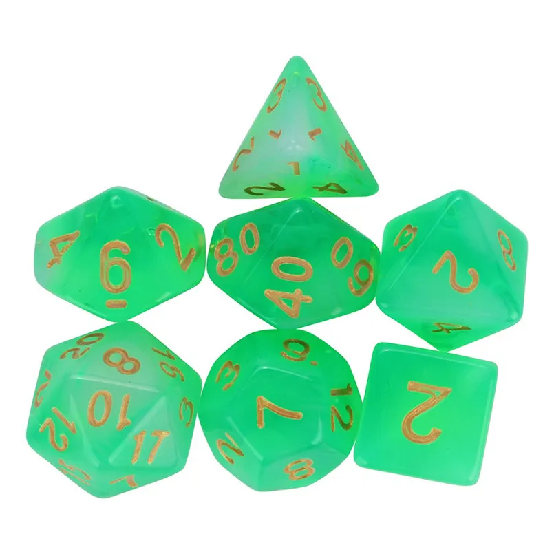7Pcs dnd dice sets of transparent multifaceted tweezers TRPG game polyhedron D4-D20 multi-faceted acrylic dados de rpg 30A20 | Спорт и