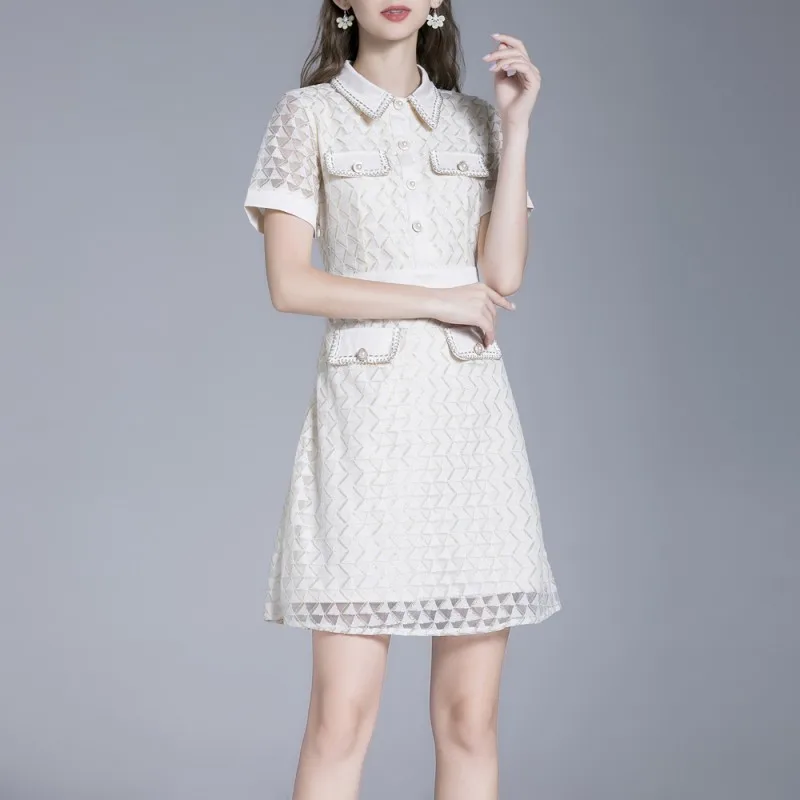 Женское платье с коротким рукавом винтажное элегантное платье-трапеция