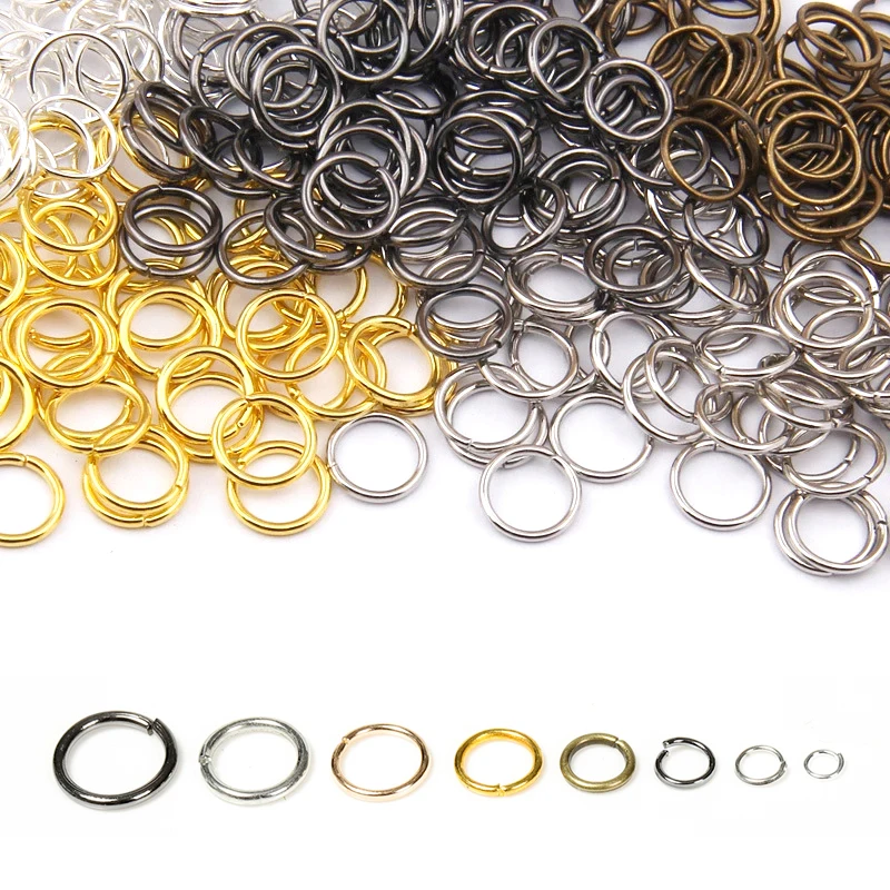 

200pcs/lot 3 4 5 6 8 10 mm Jump Rings Split Rings Single Circle Open Loop Connectors Diy Accessories for Jewelry Making Supplies