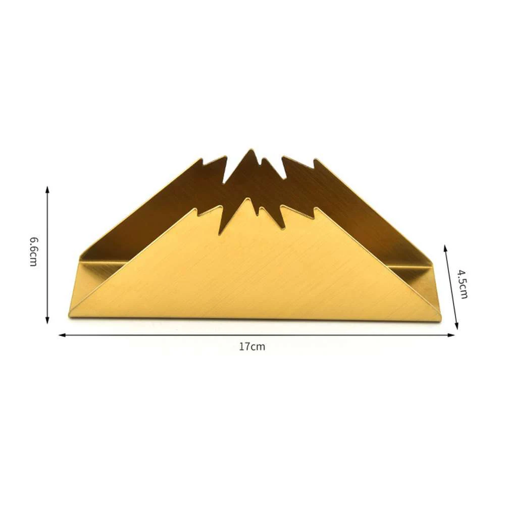 

Triangular Napkin Holder Stainless Steel Stand Vertical Tissue Rack 17x4.5x6.6cm