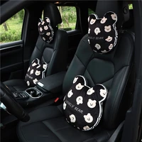 car neck pillowcute bear car pillow neck pillow cartoon plush car seat headrest car support back waist cushion