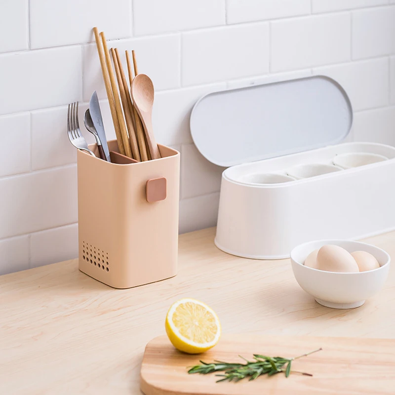 Настенный нож Вилочные палочки для хранения Контейнер Сливной держатель