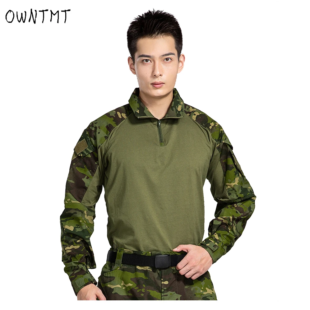 Рубашка мужская тактическая с длинными рукавами рубашка в стиле милитари для
