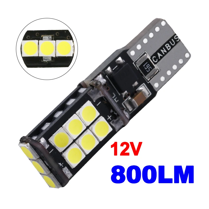 1x W5W 194 T10 светодиодный Canbus указатель поворота Лампа 12V T15 W16W светильник 3030SMD 6500K