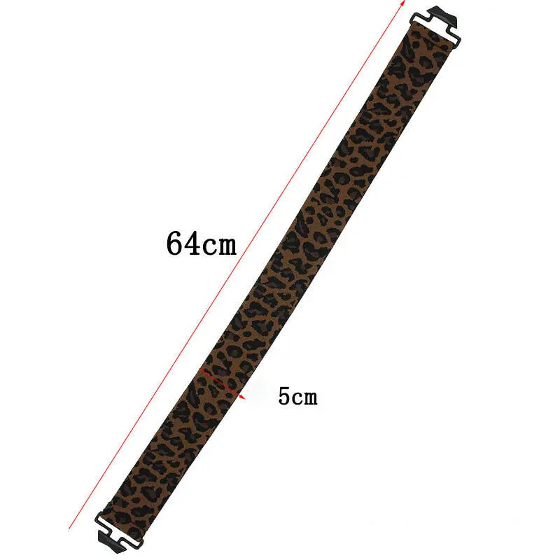 Ремень женский эластичный с леопардовым принтом модный пояс пряжкой тянущийся