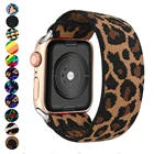 Ремешок резиновый для Apple watch band 40 мм 38 мм 44 мм 42 мм, богемный эластичный браслет для соло iWatch series 3 4 5 se 6