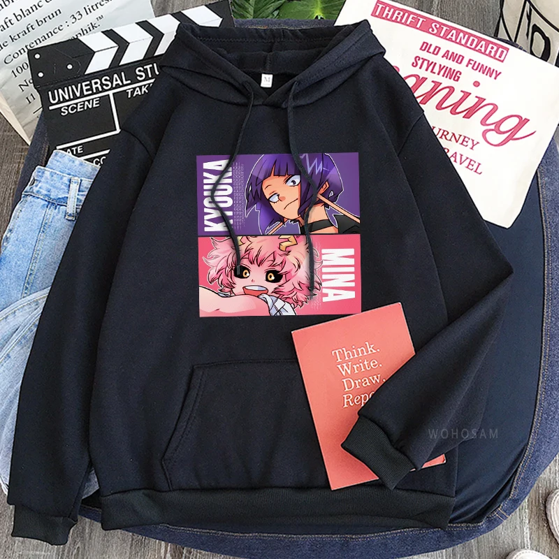 Толстовки с капюшоном моя геройская Академия аниме Харадзюку Милая мультяшная