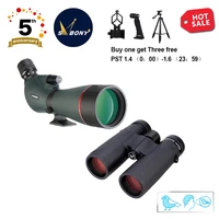 svbony sv202 telescope 8x32 ed binocular and sv406p 20 60x80 ed spotting scope fmc bak4 prism ipx7 waterproof for birdwatching