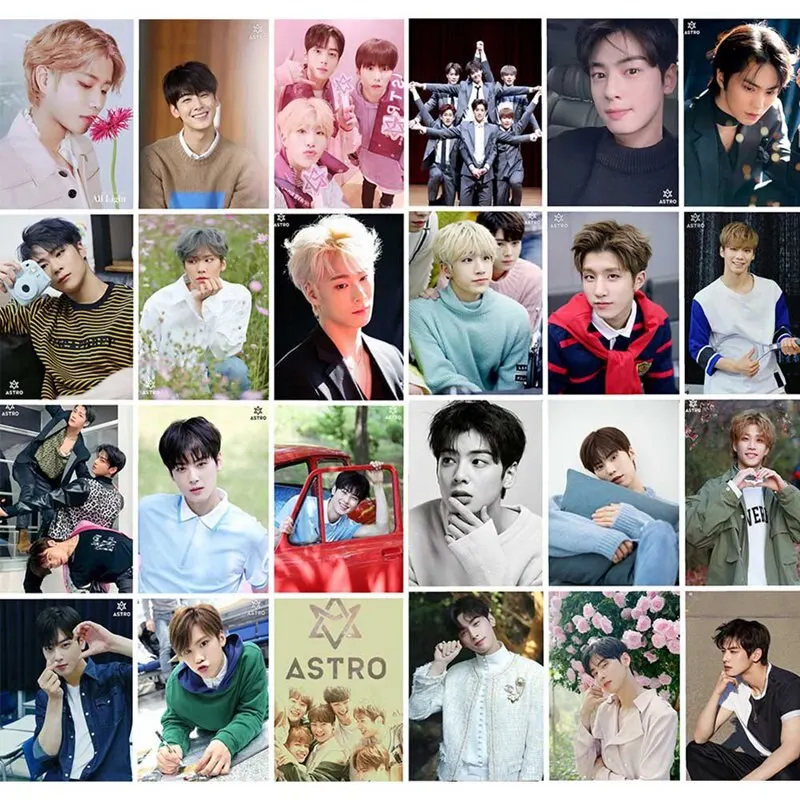 Альбом для фотооткрыток KPOP ASTRO 16 шт. бумажные наклейки творчества в Корейском