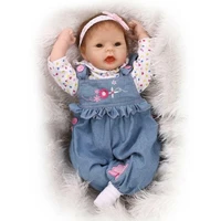 22 inch 55 cm rebirth baby soft silicone simulation pretty girl doll baby doll toy reborn dolls babies silicone baby doll