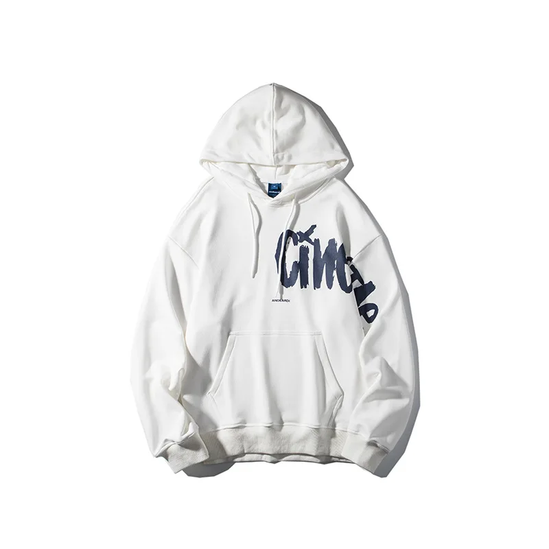 

New Printed Letter Men's Hoodie Loose Japanese Fashion Brand Casual Couple Pullover
