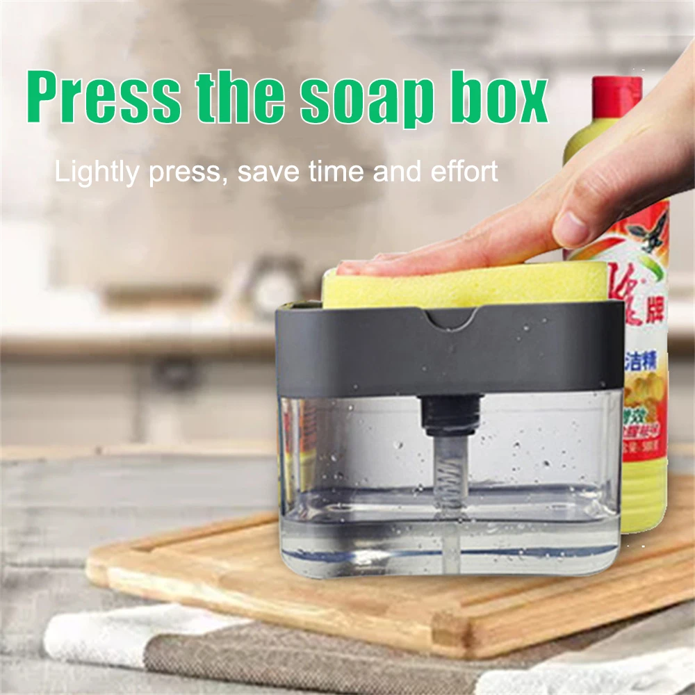 

Pressing soap dispenser, dishwashing liquid dispenser, press type automatic liquid box, kitchen scouring pad, dishwashing brush
