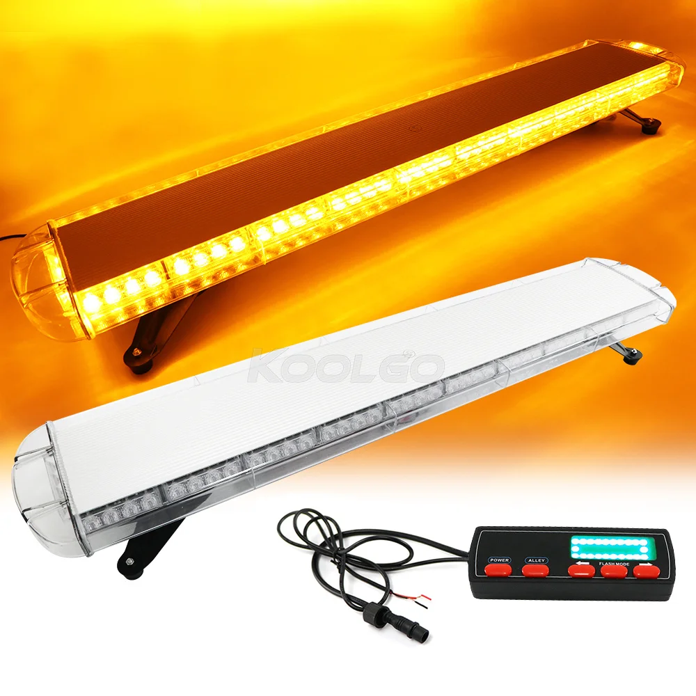 

47" 88 LED Strobe Light Bar 16 Modes Emergency Warning Beacons Safety RoofTop Flash Signal Lamp LightBar 1.2M