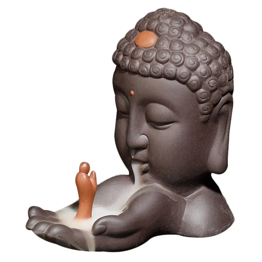 

Purple Clay Incense Burner Handcrafted Backflow Incense Furnace Holder