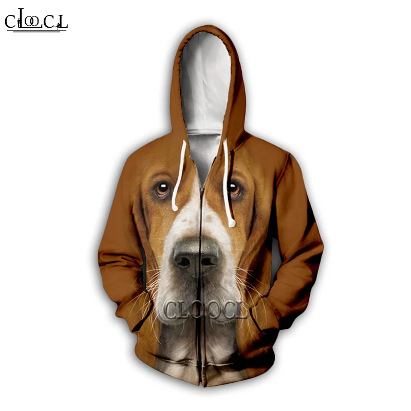 

HX 3D Printed Funny Dog Jacket Men For Women Harajuku Hoodies Unisex Casual Streetwear Sweatshirt Zip Pullover