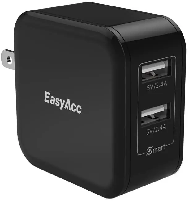 Настенное зарядное устройство EasyAcc с 2 USB-портами 24 Вт 4 8 А для смартфонов