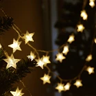 СВЕТОДИОДНАЯ Гирлянда со звездами, 6 м, 40 светодиодов, 220 В