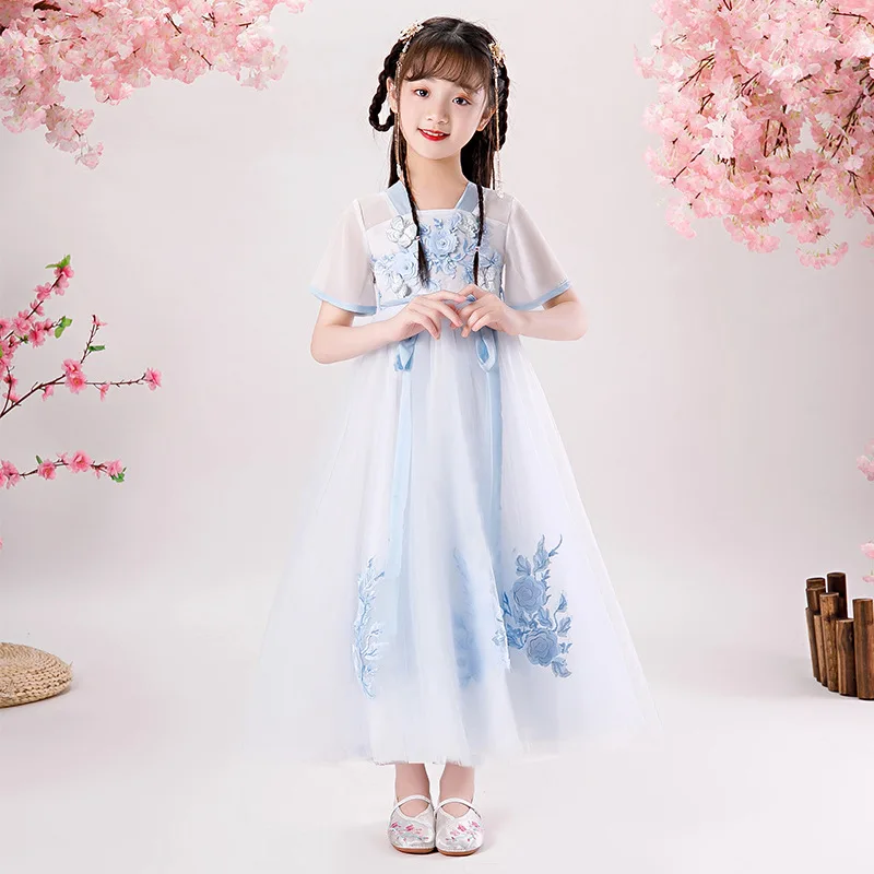 Костюм для маленьких девочек в китайском стиле осеннее детское платье Ципао 2020 г.