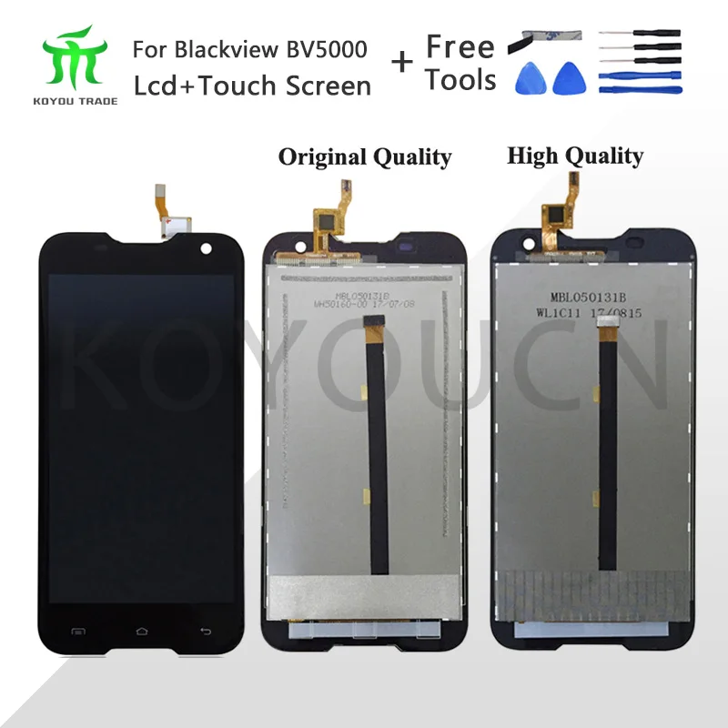 100% протестированный для Blackview BV5000 ЖК дисплей + сенсорный экран 1280*720 пикселей 5 0