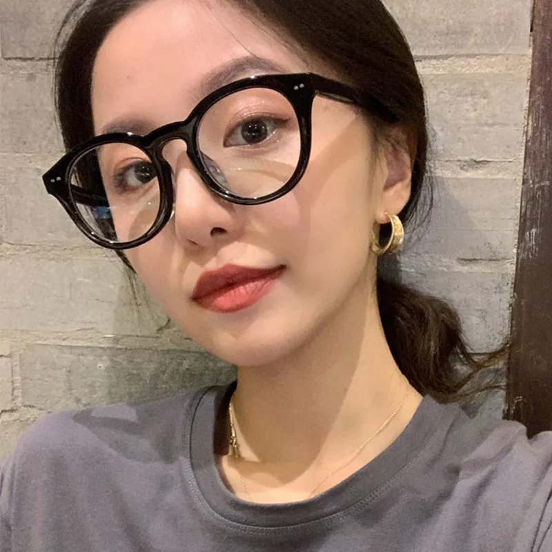 Новая модная оправа для очков женская черная брендовые винтажные круглые