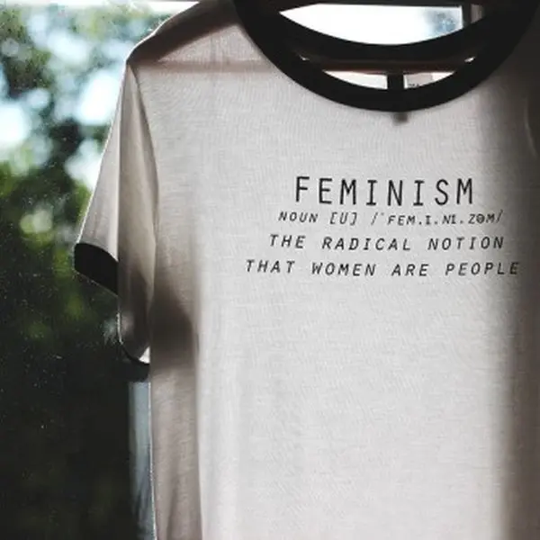 

Women Tumblr Fashion Feminism Definition Ringer T-Shirt Gender Equality Slogan Tee Summer Casual White ringer pure cotton Tops