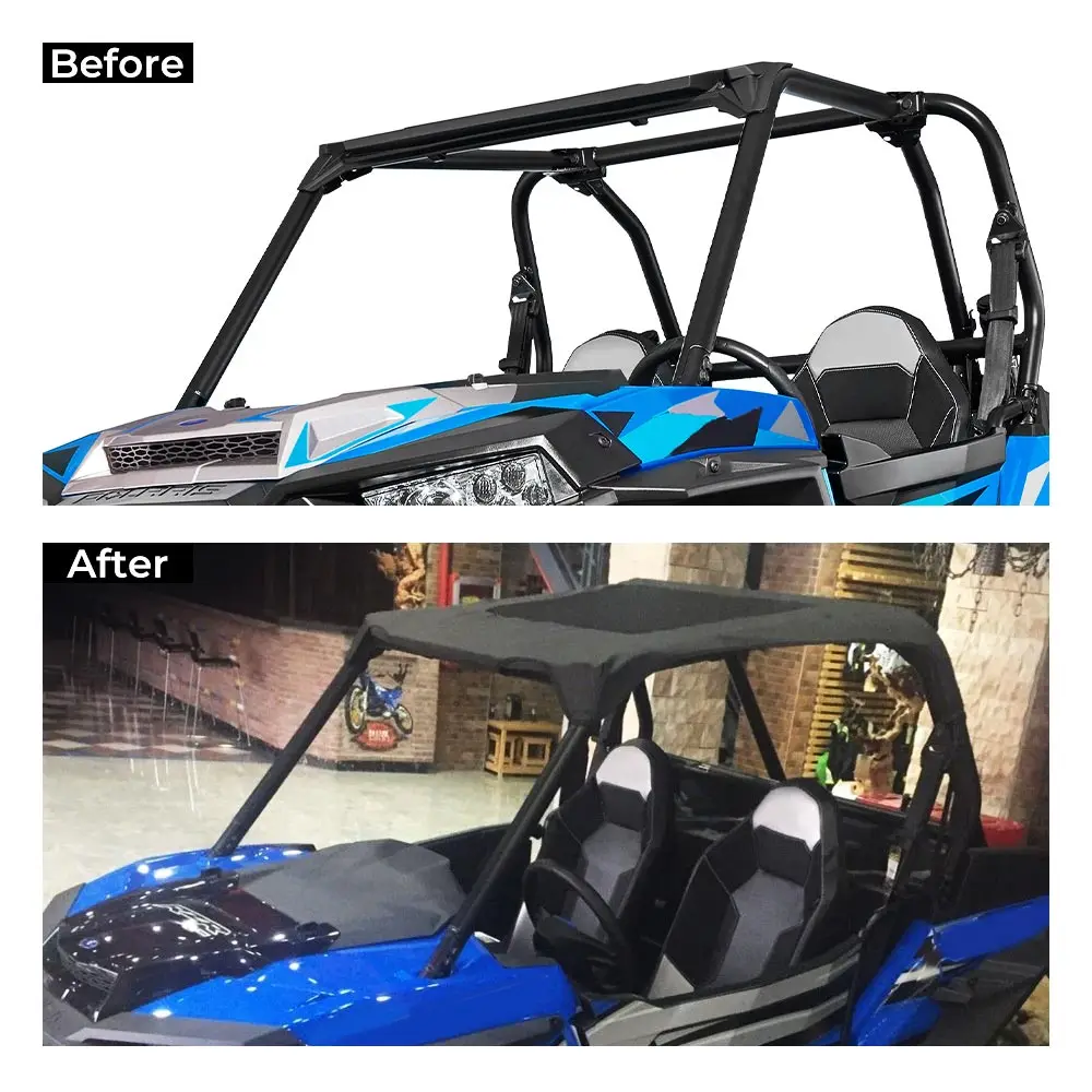 KEMIMOTO черный мягкий на крыше w/Защита от солнца крыши 2 двери UTV для Polaris RZR 900 XP 1000