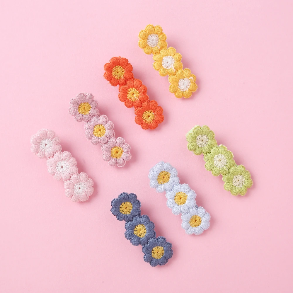 

50Pcs/lot Baby Flower Hair Clips Barrette Hair Clip Claw Cute Candy Color Children Hairpins Baby Hair Accessories Wholesale
