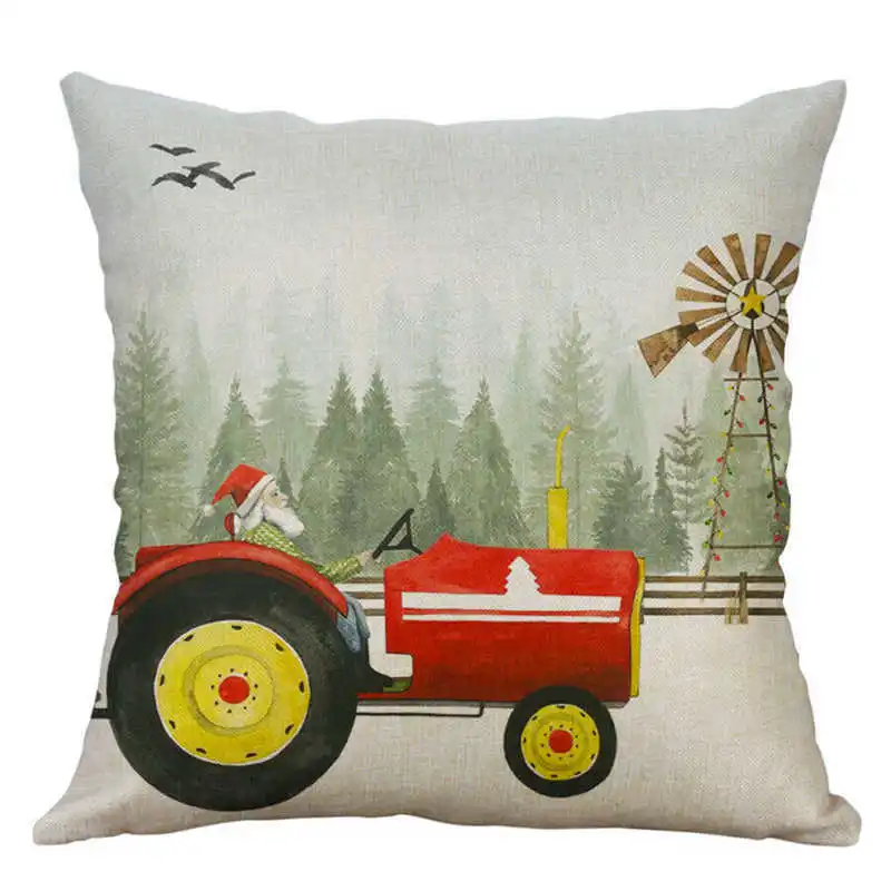 Рождественский праздничный чехол для диванной подушки домашний декор 45*45 см