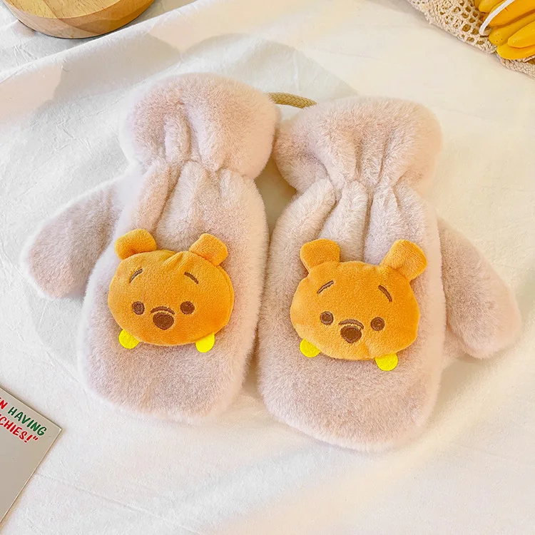 

Новинка 2021, детские зимние вязаные перчатки для маленьких девочек и мальчиков, теплые уличные Мультяшные милые перчатки с котами, пивом, утк...