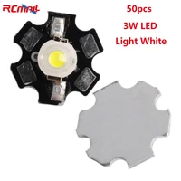 50pcs 3w white led aluminum base plate pcb board substrate 20mm lm parts flashlight bulb spotlight for diy light