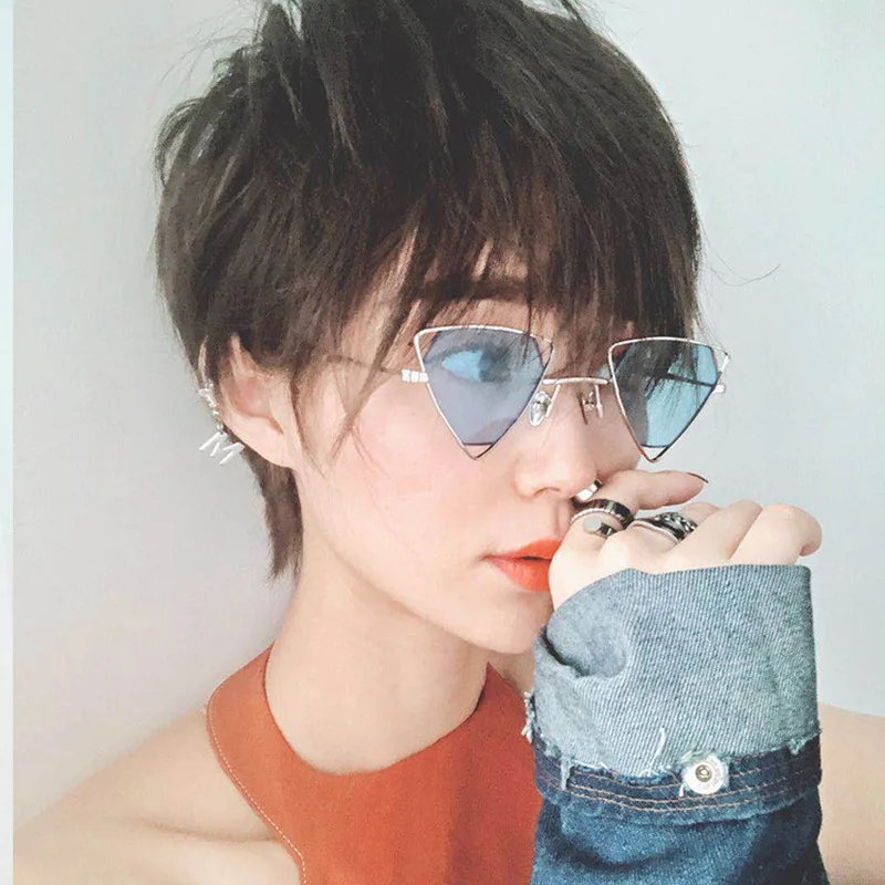 Поляризационные солнцезащитные очки для взрослых UV400 в стиле панк треугольная