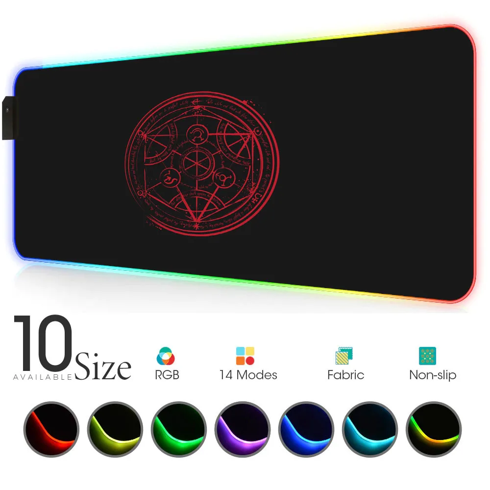 

Игровой коврик для мыши xxl RGB коврик для мыши светодиодный черный и красный Компьютерные аксессуары для геймеров большой Настольный коврик ...