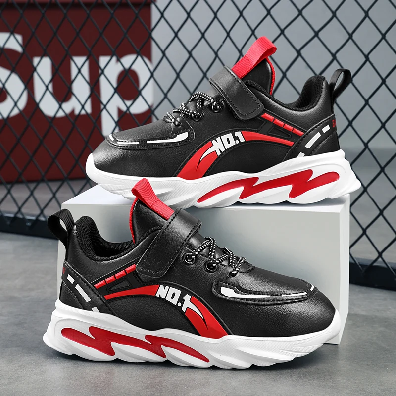 

Детские брендовые кроссовки для мальчиков, кожаные детские кроссовки, легкая повседневная обувь для девочек, удобная тренировочная обувь д...