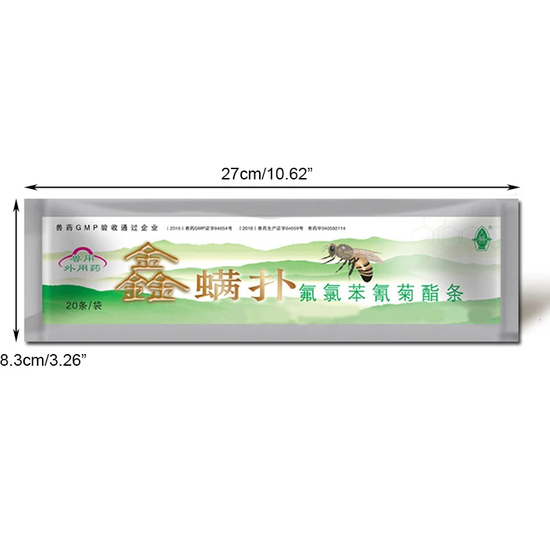 20 шт. флювалинатные полоски для удаления клещей|Борьба с клещом Варроа| |