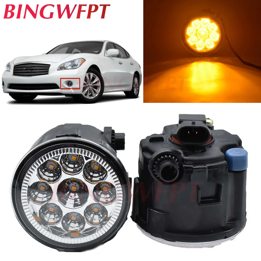 

2 шт./лот Автомобильная противотуманная фара в сборе, светодиодные противотуманные фары 90 мм для N-issan X-Trail T31 2007-2013 для Infiniti M37 2011-2013, галогенна...