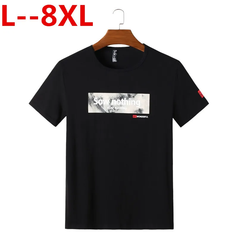 _ 8XL 6XL 5XL 2020 футболка с коротким рукавом Мужская модная брендовая дизайнерская из
