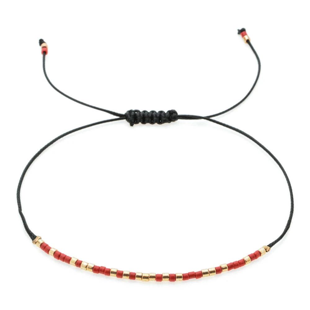 Женские браслеты в богемном стиле с бусинами из кристаллов плетеные