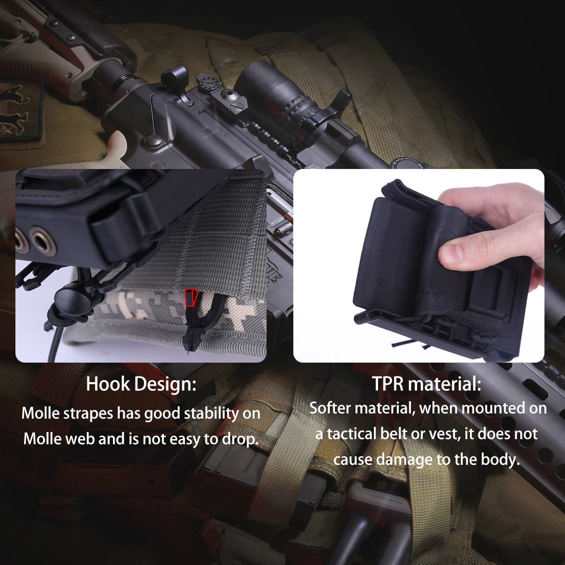 5 шт./компл. WST TPR гибкий Ar15 M4 56 7 62 Mag Чехол Molle Fastmag для Nerf модифицированные